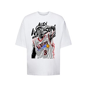 Camiseta Oversized Streetwear Masculina Graphic Tee Allen Iverson What?