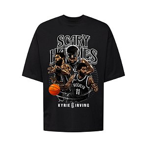 Camiseta Oversized Streetwear Masculina Graphic Tee Kirie Irving Sacry Handles