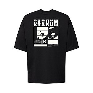 Camiseta Oversized Streetwear Masculina Estampa Costas Random