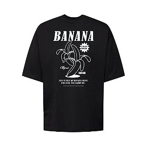 Camiseta Oversized Streetwear Masculina Estampa Costas Banana Streetwear