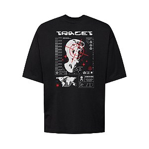 Camiseta Oversized Streetwear Masculina Estampa Costas Target