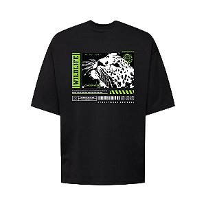 Camiseta Oversized Streetwear Masculina Estampa Costas Wildlife Conservation