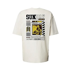 Camiseta Oversized Streetwear Masculina Estampa Costas Sunday Morning