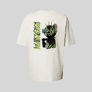 Camiseta Oversized Streetwear Masculina Estampa Costas Cute But Pshico
