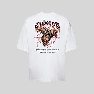 Camiseta Oversized Streetwear Masculina Estampa Costas Cyberus
