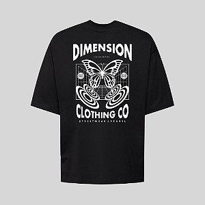 Camiseta Oversized Streetwear Masculina Estampa Costas Dimension Clothing