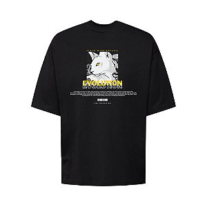 Camiseta Oversized Streetwear Masculina Estampa Costas Evolution Limited Edition