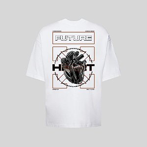 Camiseta Oversized Streetwear Masculina Estampa Costas Future Heart