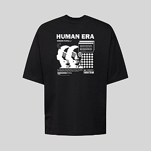 Camiseta Oversized Streetwear Masculina Estampa Costas Human Era