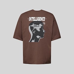 Camiseta Oversized Streetwear Masculina Estampa Costas Intelligence