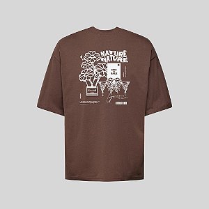 Camiseta Oversized Streetwear Masculina Estampa Costas Nature Nature