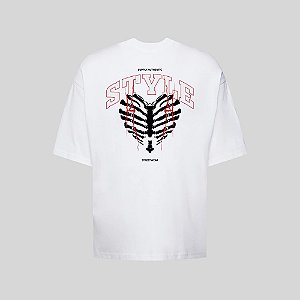 Camiseta Oversized Streetwear Masculina Estampa Costas Style Supply