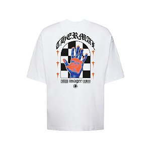 Camiseta Oversized Streetwear Masculina Estampa Costas Thermal Imager