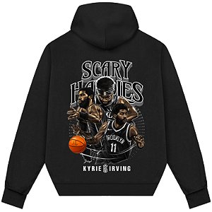 Blusão Moletom Streetwear Basquete Masculino Feminino Kyrie Irving - Preto