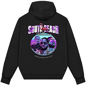Blusão Moletom Streetwear Basquete Masculino Feminino South Beach Villains Dwyane Wade - Preto