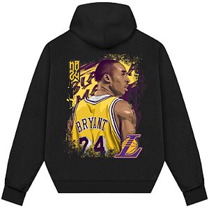 Blusão Moletom Streetwear Basquete Masculino Feminino Kobe Black Mamba - Preto