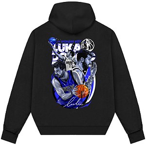 Blusão Moletom Streetwear Basquete Masculino Feminino The Wonder Boy Luka Dončić - Preto