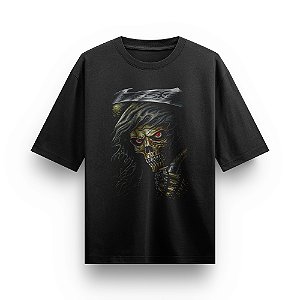 Camiseta Oversized Bandas de Rock Blusa Caveira Rock In Roll  Camisa Unissex