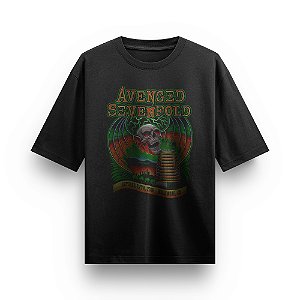Camiseta Oversized Bandas de Rock Avenged Sevenfold envio imediato rápido