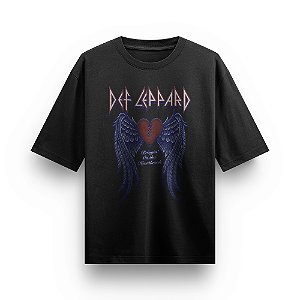Camiseta Oversized Bandas de Rock Def Leppard envio imediato