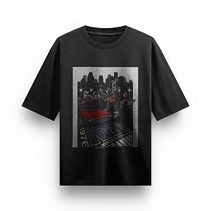 Camiseta Oversized Bandas de Rock Kiss Camisa Heavy Metal