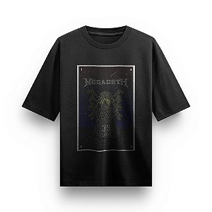 Camiseta Oversized Bandas de Rock Megadeth Countdown To Extinction