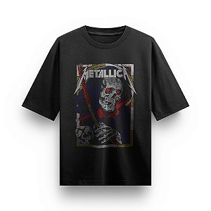 Camiseta Oversized Bandas de Rock Banda Metallica Heavy Metal Envio Imediato