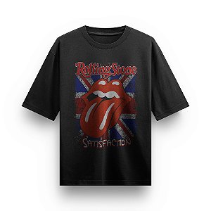 Camiseta Oversized Bandas de Rock The Rolling Stones Blusa Unissex Rockwear Heavy Metal