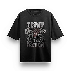 Camiseta Oversized Bandas de Rock The Rolling Stones I Can't Get No Satisfaction