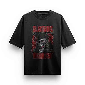 Camiseta Oversized Bandas de Rock Slayer Camisa Masculino E Feminino Rock And Roll