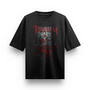 Camiseta Oversized Bandas de Rock Trivium Camisa Rockwear Rock And Roll