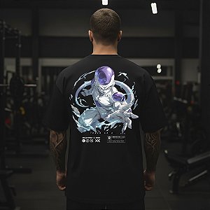 Camiseta Oversized Masculina Larga Para Treino e Academia - Dragon Ball Freeza-01