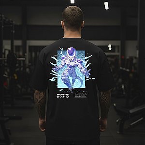 Camiseta Oversized Masculina Larga Para Treino e Academia - Dragon Ball Freeza-02