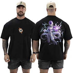Camiseta Oversized Masculina Larga Para Treino e Academia - Dragon Ball Freeza-03