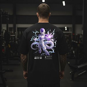Camiseta Oversized Masculina Larga Para Treino e Academia - Dragon Ball Freeza-03