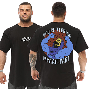 Camiseta Oversized Masculina Larga Para Treino e Academia - He-Man Vilão Esqueleto