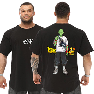 Camiseta Oversized Masculina Larga Para Treino e Academia - Dragon Ball Piccolo