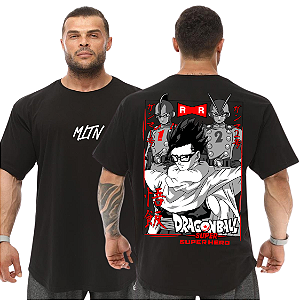 Camiseta Oversized Masculina Larga Para Treino e Academia - Dragon Ball Super Gohan