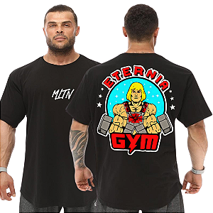 Camiseta Oversized Masculina Larga Para Treino e Academia - He Man Eternia Gym