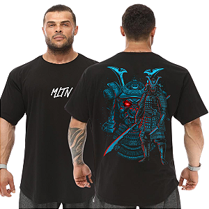 Camiseta Oversized Masculina Larga Para Treino e Academia - Legendary Samurai Warrior