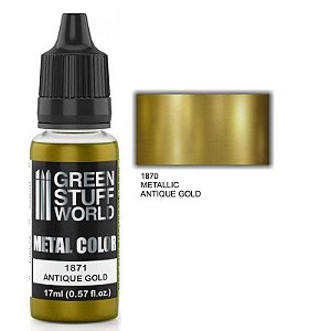 Tinta Metálica Green Stuff World - ANTIQUE GOLD 17ml