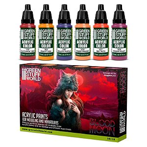 Set de Pintura Green Stuff World - BLOOD MOON (Box x6 17ml) Vermelhos