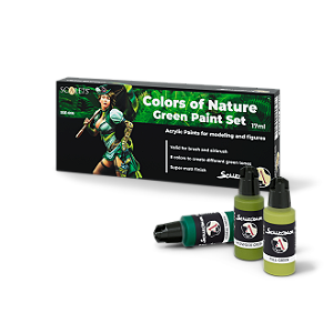 Set de Pintura Scale75: Scalecolor - Colors of Nature GREEN - 8 Cores (17ml) Verde