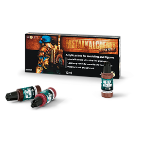 Conjunto Tintas Metálicas Scalecolor - METAL and ALCHEMY COPPER- Scale75 (Box x8 17ml)