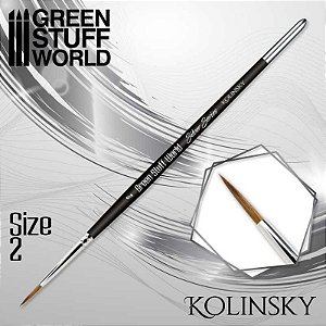 Pincel Green Stuff World: SILVER SERIES Kolinsky Brush - número 2