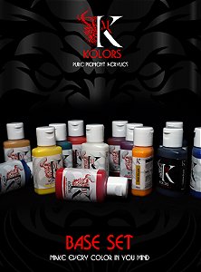 Kimera Kolors - PURE pigments BASE SET x13 Tintas de  30ml + 1 medium