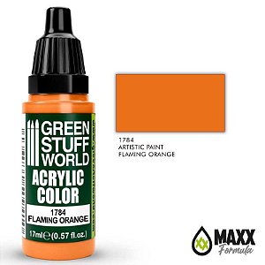 Tinta Acrílica Green Stuff World - FLAMING ORANGE (17ml)
