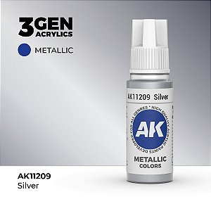Tinta Metálica SILVER - AK Interactive (17ml)