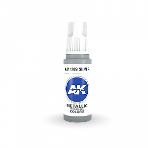 Tinta Metálica SILVER - AK Interactive (17ml)