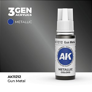Tinta Metálica GUN METAL - AK Interactive (17ml)